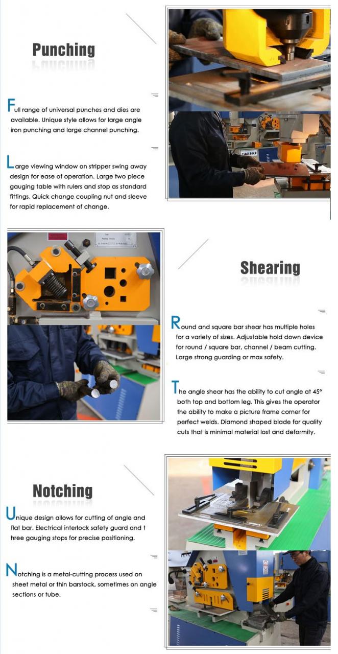 हाइड्रोलिक आयरनवर्कर 25 टन हाथ उपकरण हाइड्रोलिक संयुक्त छिद्रण और काटने की मशीन