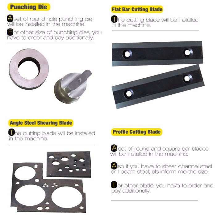 Q35y सीरीज मल्टीफंक्शनल हाइड्रोलिक आयरन वर्कर कंबाइंड शीयरिंग एंड पंचिंग मशीन